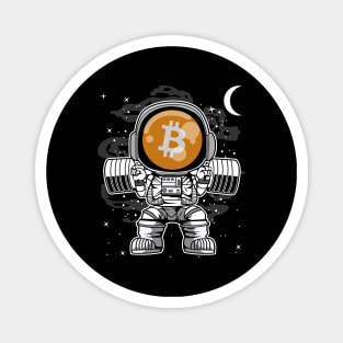 Astronaut Lifting Bitcoin BTC Coin To The Moon Crypto Token Cryptocurrency Blockchain Wallet Birthday Gift For Men Women Kids Magnet